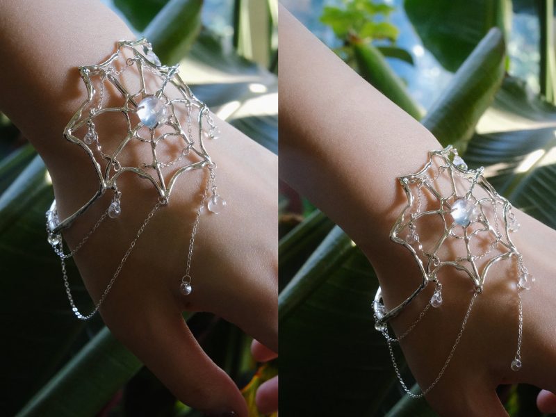 SpiderwebCrystalSilverArmCuff9