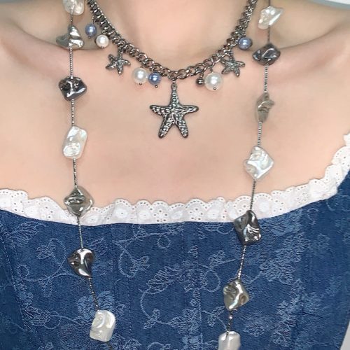 StarfishPendantDoubleStrandNecklace3