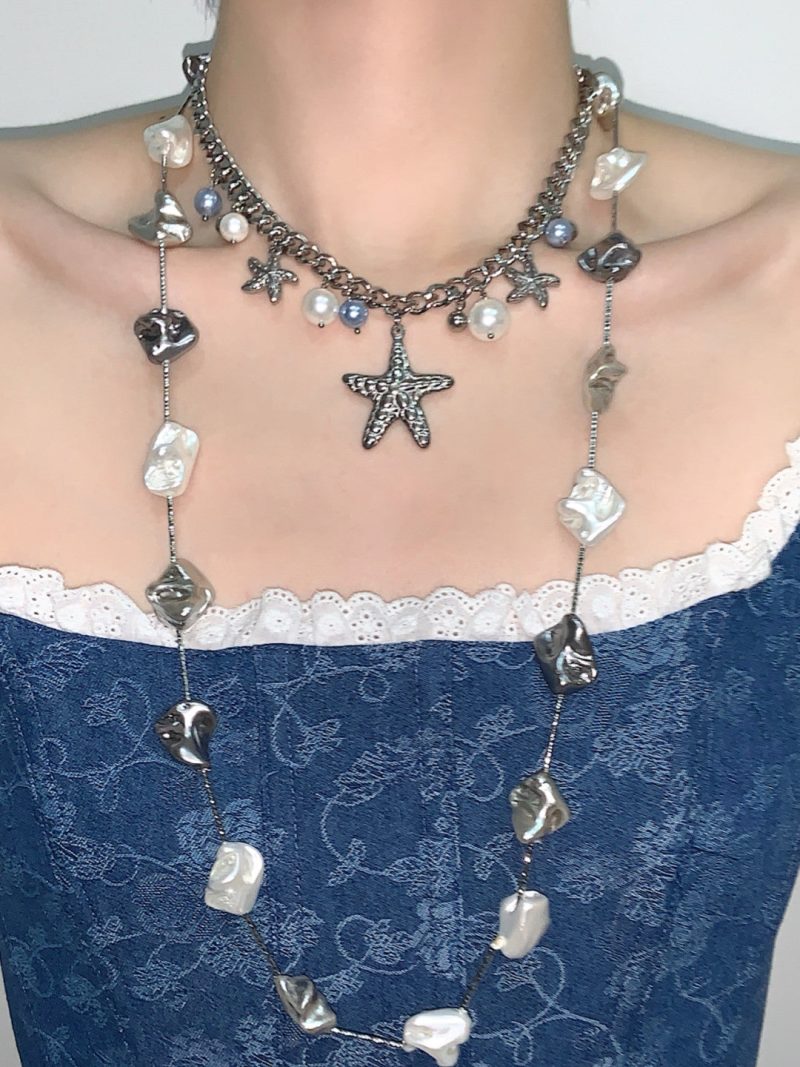 StarfishPendantDoubleStrandNecklace3