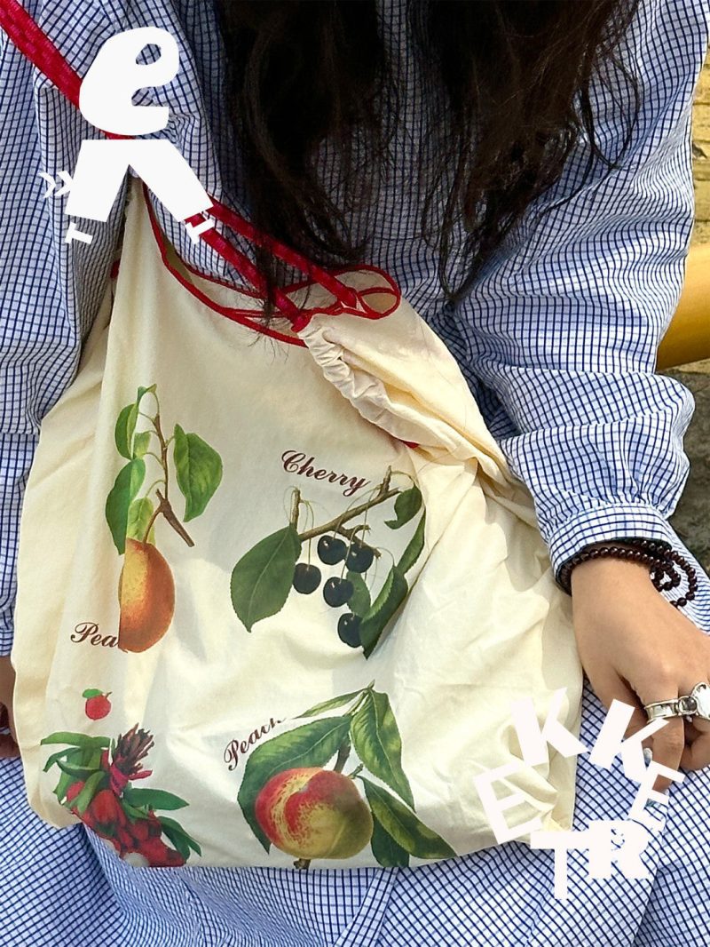 SummerFruitsPrintedEco FriendlyReusableShoulderBag5