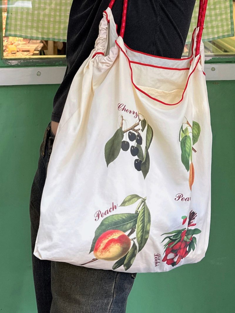 SummerFruitsPrintedEco FriendlyReusableShoulderBag7