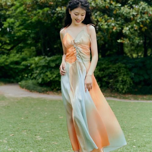 SunsetTie StrapMaxiDress3