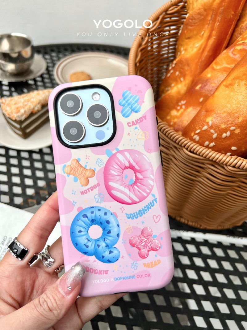 SweetDonutPrintedDoubleLayerPhoneCase1