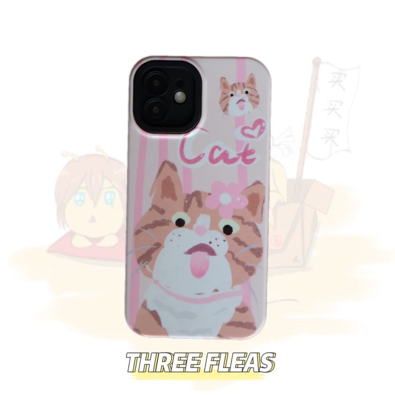 SweetPinkFatCatandSweaterDogPhoneCase2