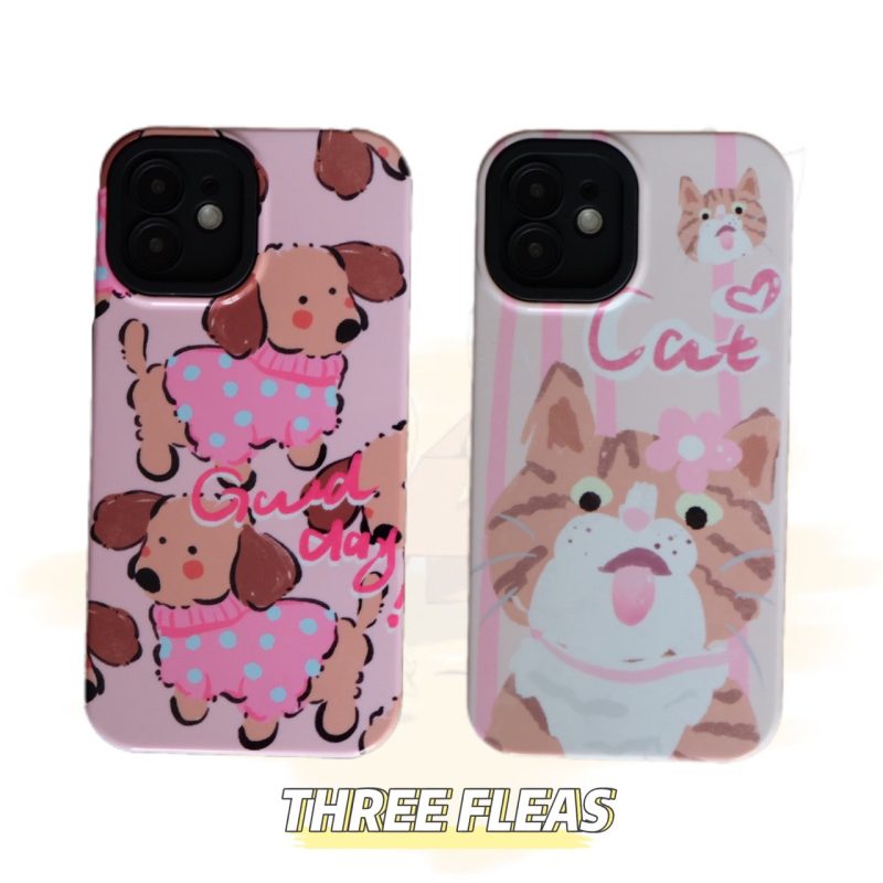 SweetPinkFatCatandSweaterDogPhoneCase4