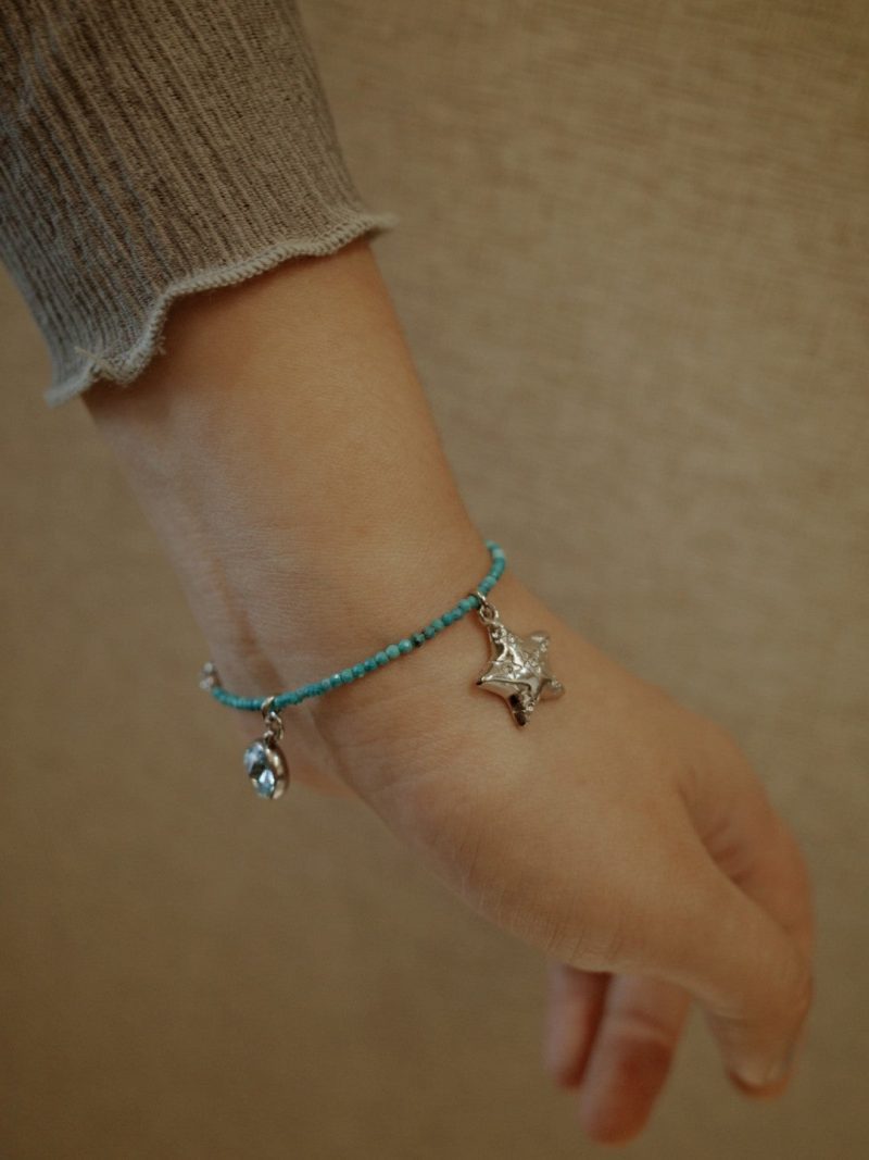 TurquoiseSparklingStarPendantBracelet2