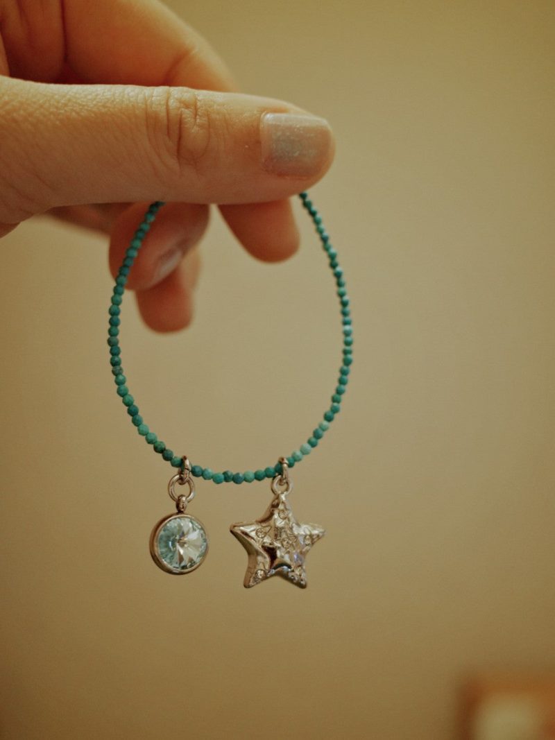 TurquoiseSparklingStarPendantBracelet3