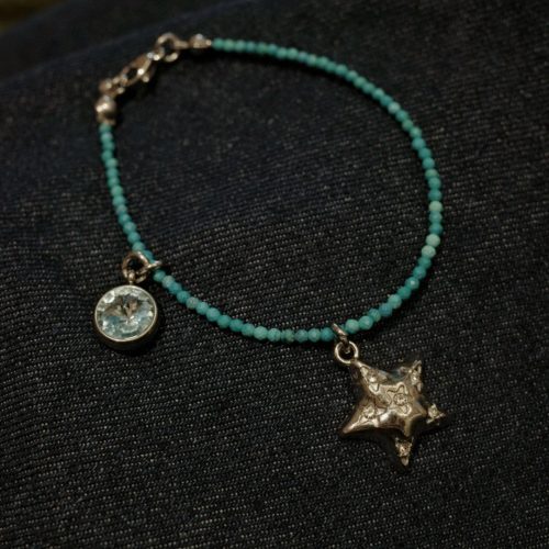 TurquoiseSparklingStarPendantBracelet4