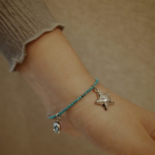 TurquoiseSparklingStarPendantBracelet7