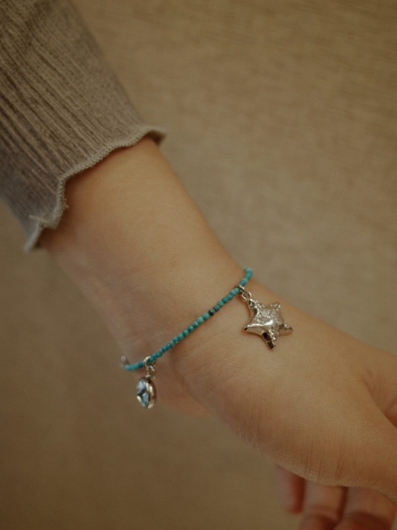 TurquoiseSparklingStarPendantBracelet7