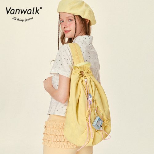 VANWALKBubbleIslandCanvasSlingDrawstringBackpack