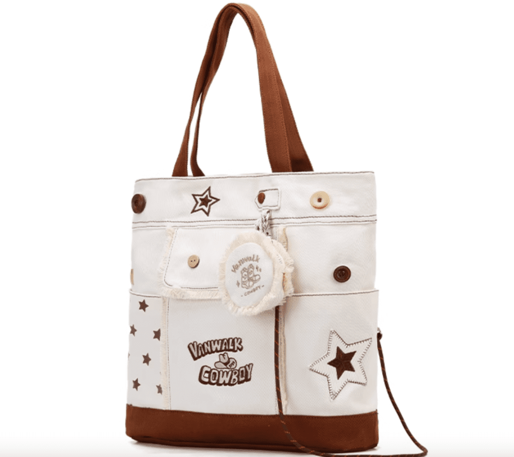 VANWALK Cowboy Denim Serie Embroidered Shoulder Bag2