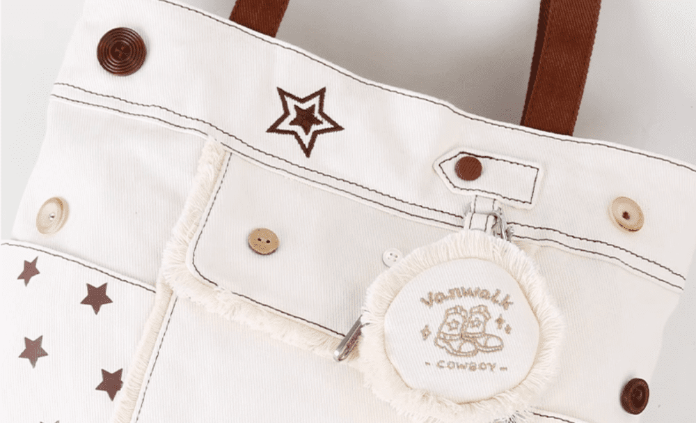 VANWALK Cowboy Denim Serie Embroidered Shoulder Bag6