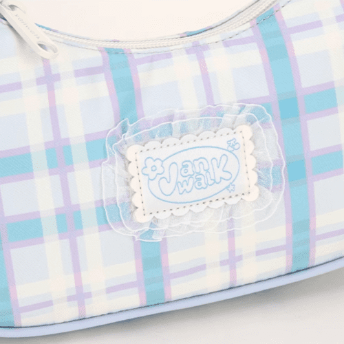 VanwalkBabyCherryPlaidLaceRuffleShoulderBag1