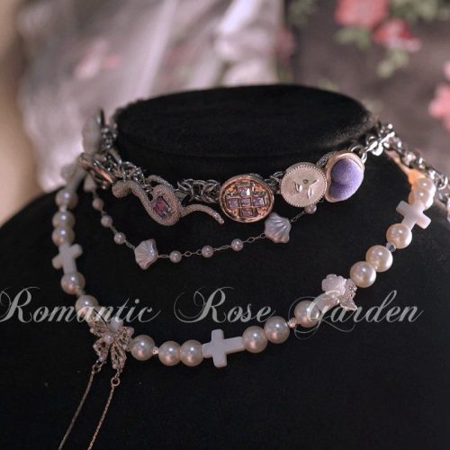 VioletHeartSnakeDoubleStrandChoker1