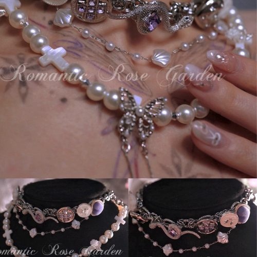 VioletHeartSnakeDoubleStrandChoker2