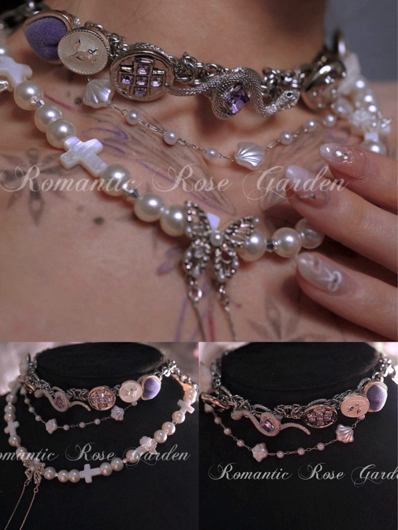 VioletHeartSnakeDoubleStrandChoker2