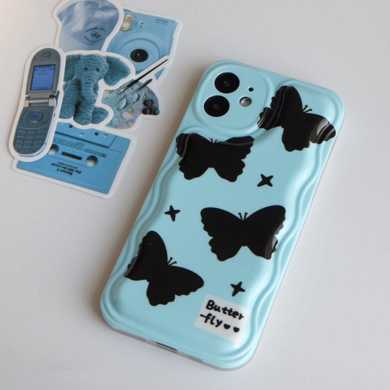 WaveBlueButterflyPrintedPhoneCase4