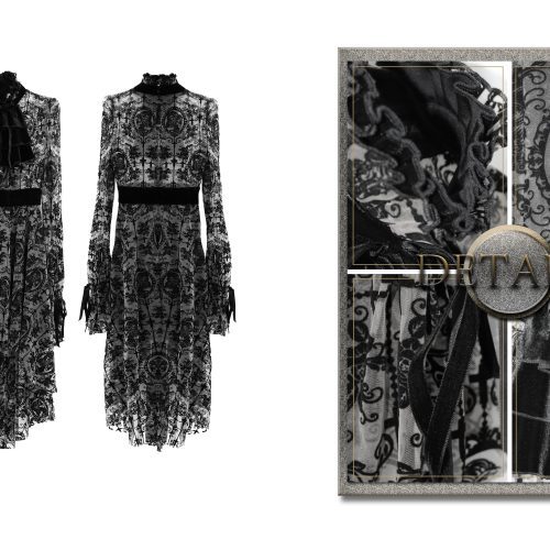 Wilhelmina GothicFloralMeshDress18