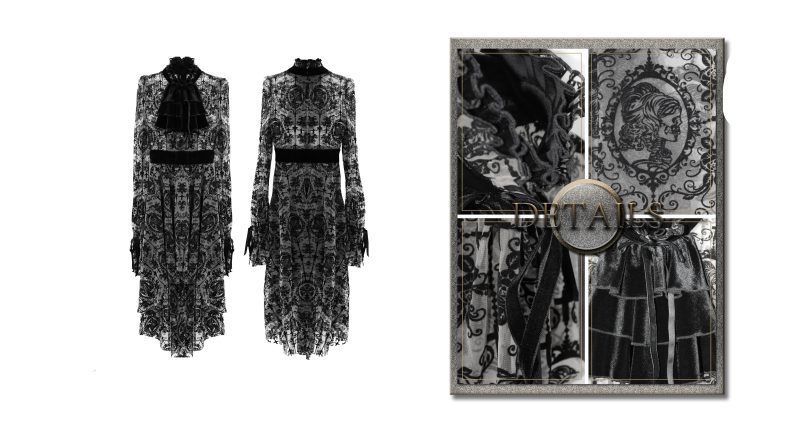 Wilhelmina GothicFloralMeshDress18