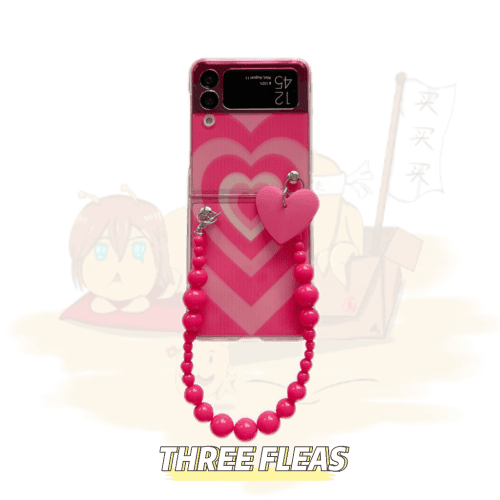 Y2kpinkheartGalaxyZ Flip3 4phonecase