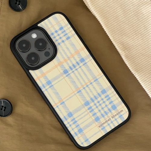 YellowBluePlaidprintedPhoneCase12