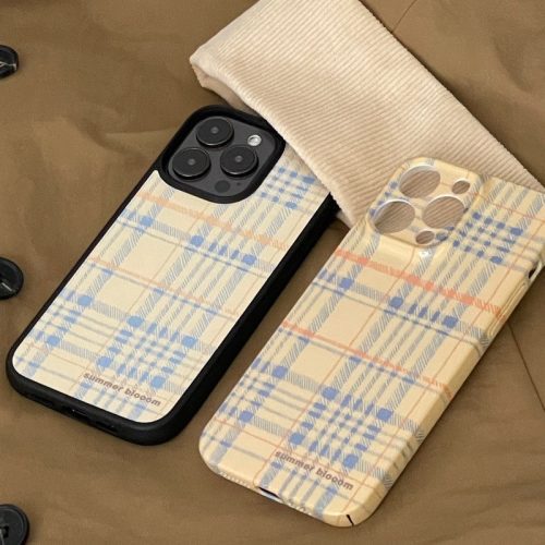 YellowBluePlaidprintedPhoneCase9