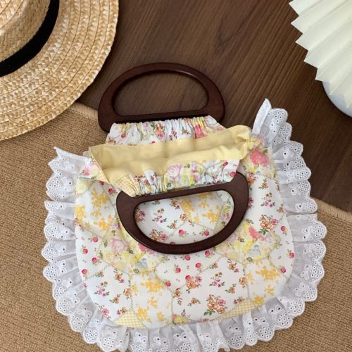 YellowFloralPrintedLaceWoodenHandleHandbag4 1da40504 c7ac 4fe1 822c 1b006736c260