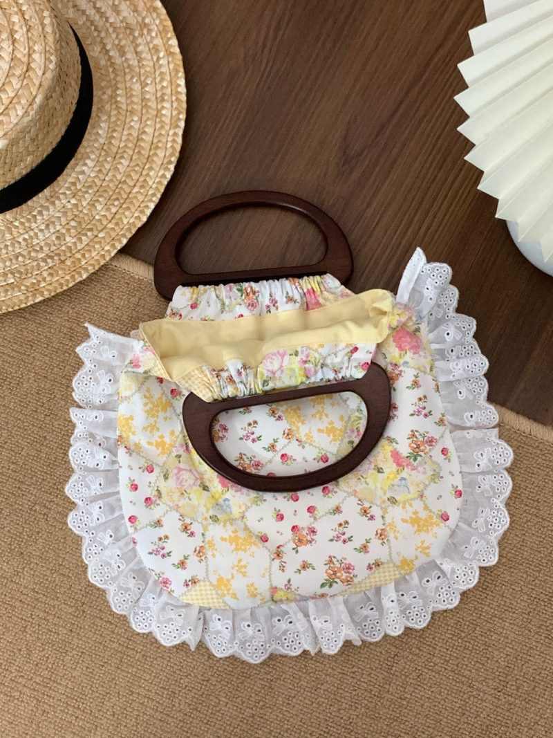 YellowFloralPrintedLaceWoodenHandleHandbag4 1da40504 c7ac 4fe1 822c 1b006736c260