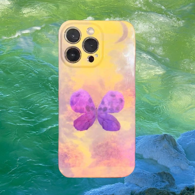 YellowForestButterflyPrintedPhoneCase1