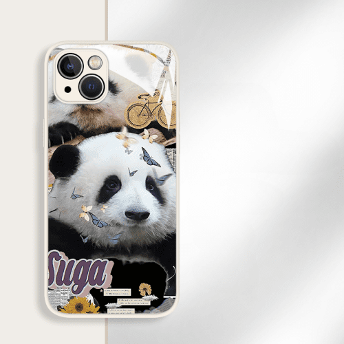 [ Meme Case ] Panda Panda Silicone Mirror Case | phone accessories | Three Fleas