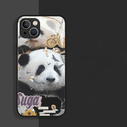 [ Meme Case ] Panda Panda Silicone Mirror Case | phone accessories | Three Fleas