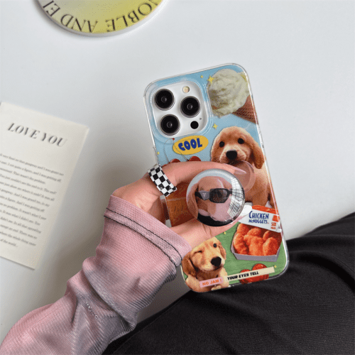 [ Meme Case ] Sweet cat and dog phone case | phone accessories | Three Fleas