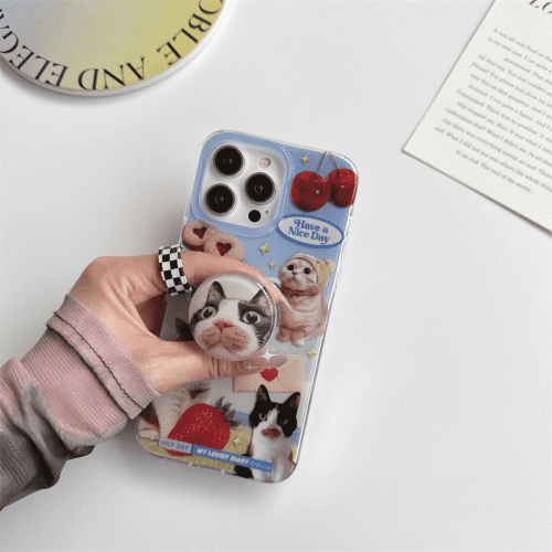 [ Meme Case ] Sweet cat and dog phone case | phone accessories | Three Fleas